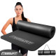 Коврик для йоги и фитнеса EasyFit Flex Pro с чехлом, 180x60, толщина 10 мм, NBR, текстурированная нескользящая поверхность, черный с красным кантом