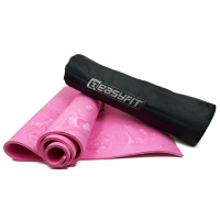 Premium Mat килимок EasyFit для фітнесу та пілатесу з чохлом, 183x61 см, товщина 8 мм, PER, ECO-Friendly, рожевий