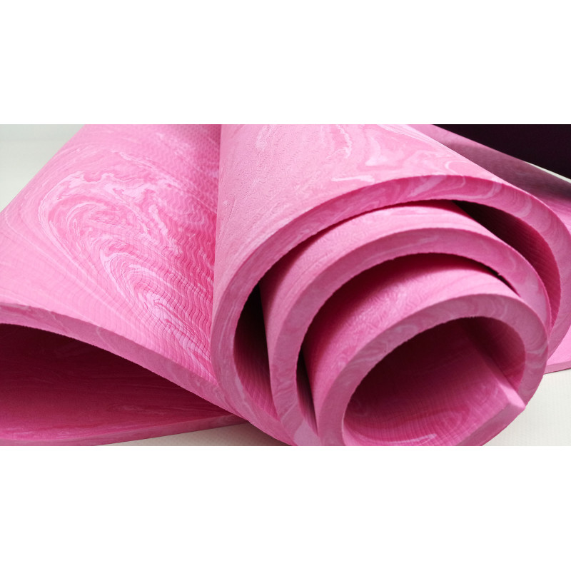 Premium Mat коврик EasyFit для фитнеса и пилатеса с чехлом, 183x61 см, толщина 8 мм, PER, ECO-Friendly, розовый