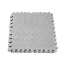 Татамі мат EasyFit SwallowTail (пазл ластівчин хвіст з бортиком), Розмір 120x120 см, Товщина 10 мм, EVA-піна, Сірий