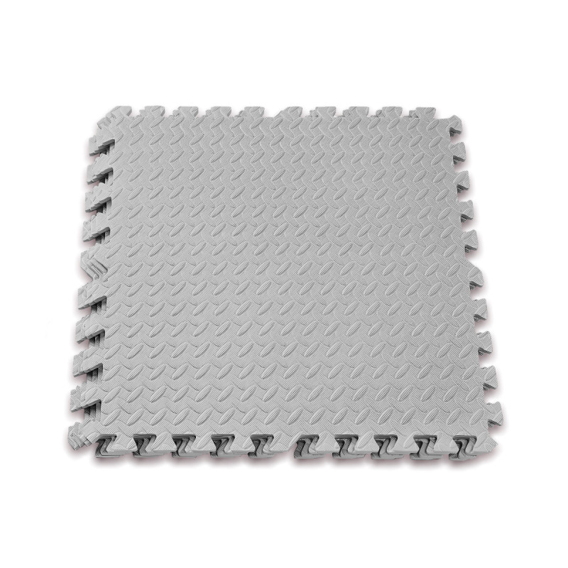 Татамі мат EasyFit SwallowTail (пазл ластівчин хвіст з бортиком), Розмір 120x120 см, Товщина 10 мм, EVA-піна, Сірий