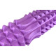 Массажный ролик EasyFit Grid Roller v1.2 с заглушками, Длина 33 см, Диаметр 13 см, Пена EVA с  3D массажной поверхностью, для йоги, фитнеса и реабилитации, Фиолетовый