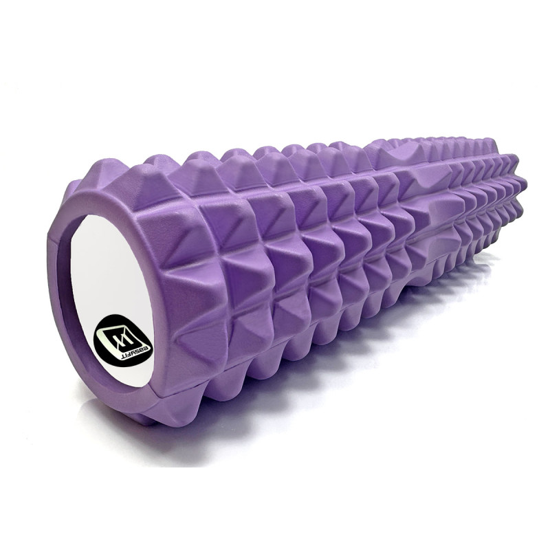 Масажний ролик (валик) EasyFit Grid Roller v.2.2, Довжина 45 см, Діаметр 13 см, Фіолетовий