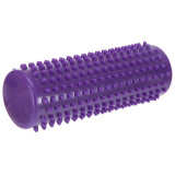 Массажный цилиндр EasyFit с шипами, Длина 15 см, Диаметр 5 см, ПВХ, для МФР, снятия напряжения и самомассажа, Фиолетовый