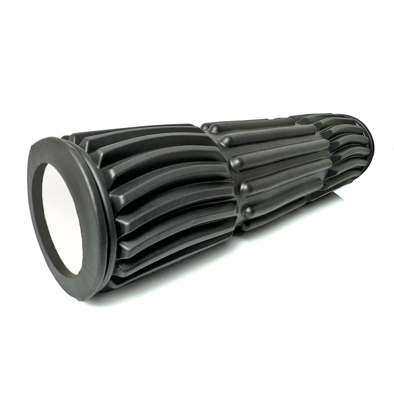 Масажний ролик (валик) EasyFit Dozer, Довжина 45 см, Діаметр 11 см, Каркас із високоміцного пластику, Піна EVA з масажною поверхнею 3D, для МФР, фітнесу, йоги та реабілітації, Чорний