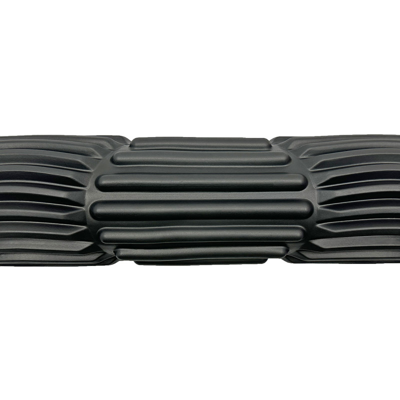 Масажний ролик (валик) EasyFit Dozer, Довжина 45 см, Діаметр 11 см, Каркас із високоміцного пластику, Піна EVA з масажною поверхнею 3D, для МФР, фітнесу, йоги та реабілітації, Чорний