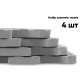 Татамі мат EasyFit SwallowTail (пазл ластівчин хвіст з бортиком), Розмір 120x120 см, Товщина 10 мм, EVA-піна, Сірий