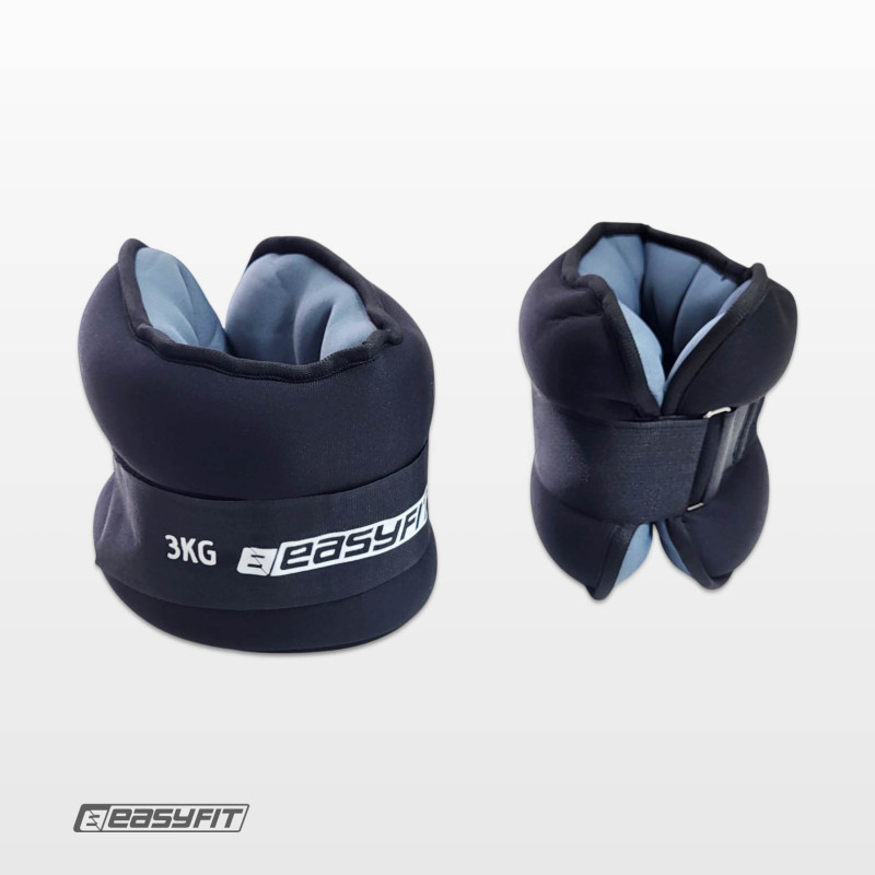 Обтяжувачі для ніг і рук EasyFit Comfort з металом (пара), 3 кг, чорні