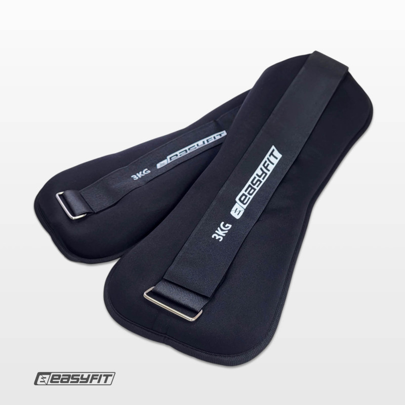 Обтяжувачі для ніг і рук EasyFit Comfort з металом (пара), 3 кг, чорні