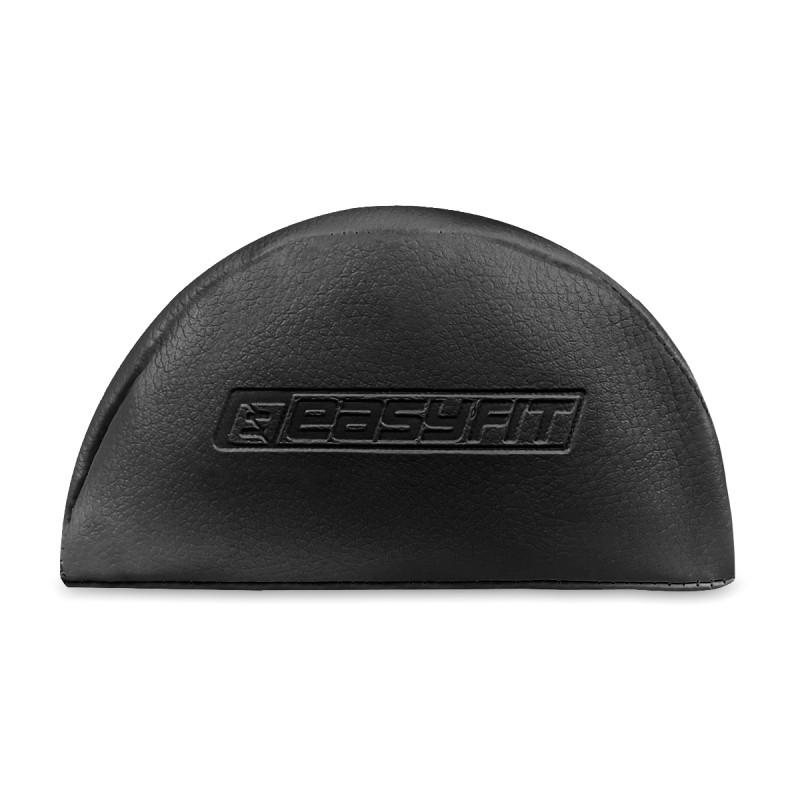 Массажный полувалик Easyfit для массажного стола, Размеры 45х16х8 см, Вес 500 грамм, Медицинский кожзаменитель, Деревянная основа, Черный