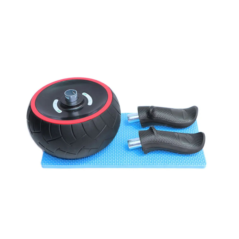 Ролик для преса EasyFit Ab Carver Compact, Максимальне навантаження 150 кг, Розміри колеса 18х9х35 см, Алюміній, PVC, ABS пластик, Чорно-червоний