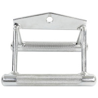 Ручка для нижньої тяги EasyFit подвійна, Розмір 18х18х14 см, Хромована сталь