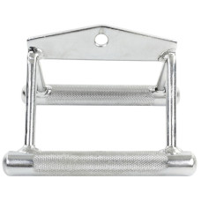 Ручка для нижней тяги EasyFit двойная , Размер 18х18х14 см, Хромированная сталь