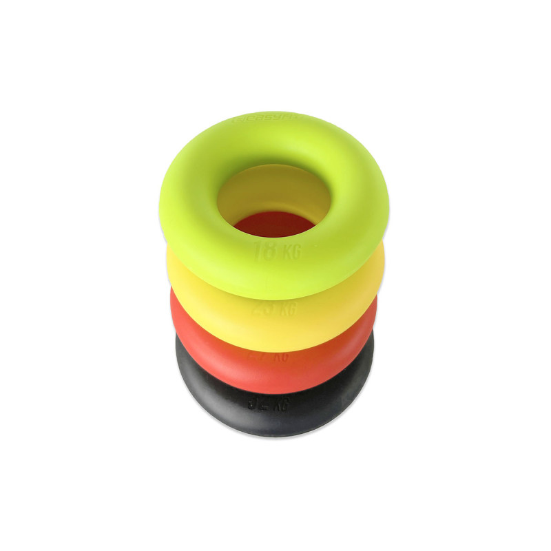 Эспандер кольцо кистевой EasyFit Ring, Диаметр 9 см, Сопротивление 23 кг, Силикон, Желтый