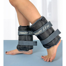 Обтяжувачі для ніг і рук EasyFit (пара), Вага 2,5 кг, Оксфорд, Пісок, Чорно-сірий