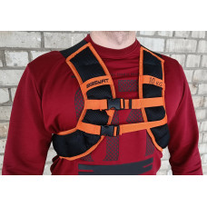 Жилет-обтяжувач EasyFit JetPack з металом, Вага 10 кг, Нейлон, Сталеві гранули, Помаранчевий