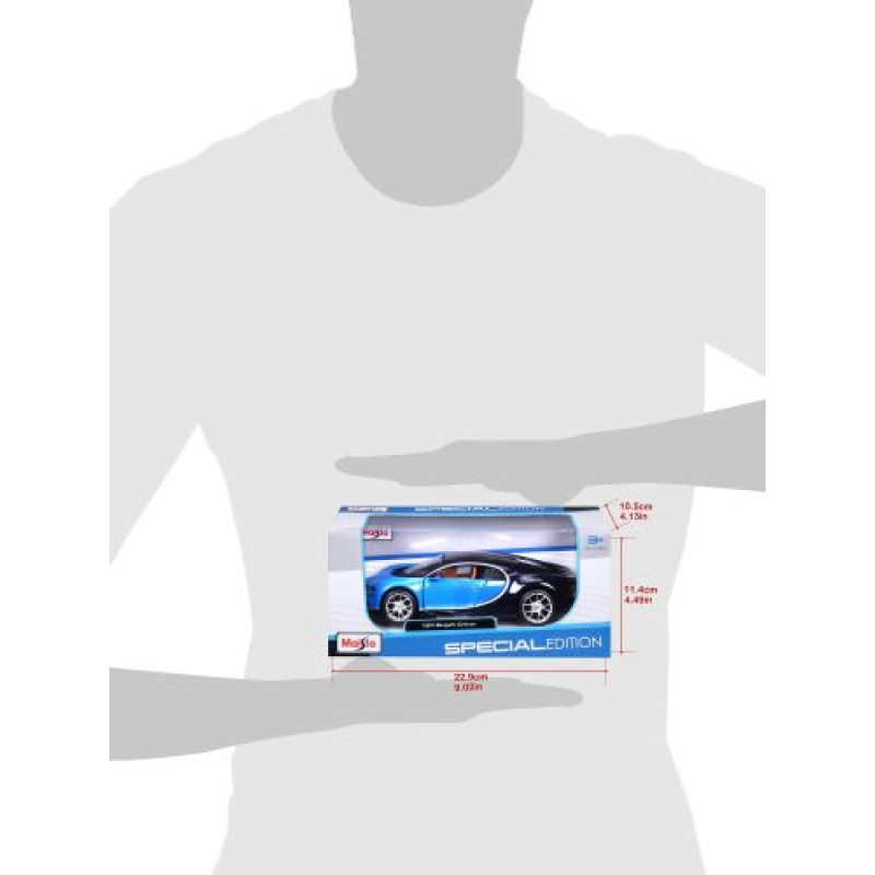 Автомодель в масштабі 1:24 - Bugatti Chiron синій металік