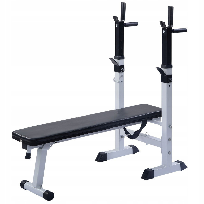 Лавка для жиму (складна) для преса, бруси. WCG 2020 Біла Лавка під штангу
