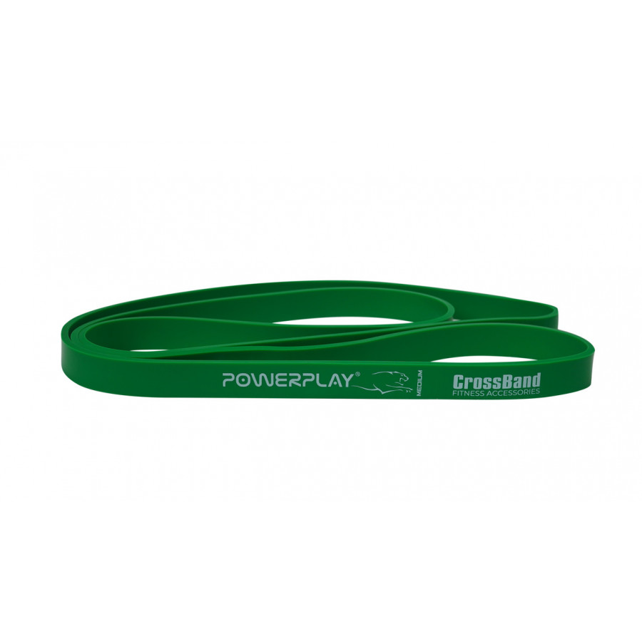 Еспандер-петля (гумка для фітнесу і кроссфіту) PowerPlay 4115 Power Band Зелена (16-32kg)