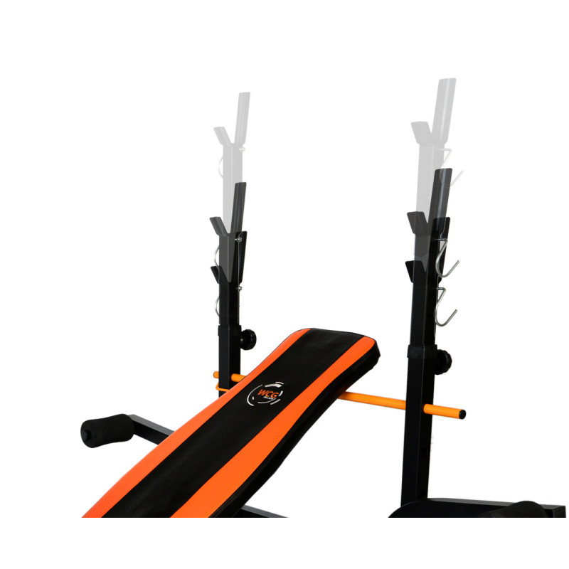 Скамья тренировочная  WCG 0070   + тяга + скотта набор штанга 98 кг