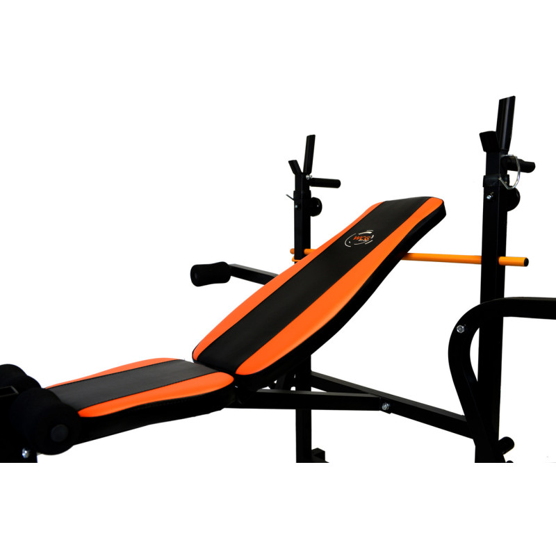 Скамья тренировочная  WCG 0070   + тяга + скотта набор штанга 98 кг