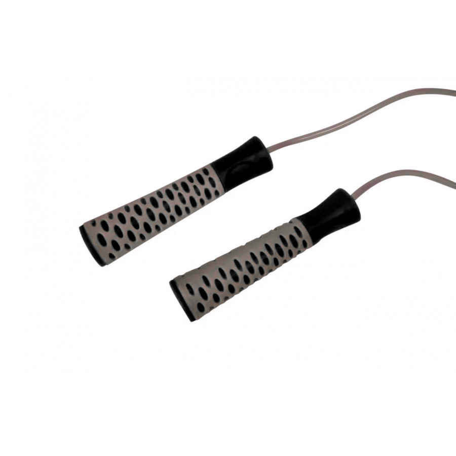 Скакалка PowerPlay 4206 Jump Rope PRO+ Сіро-чорна (2,75m.)