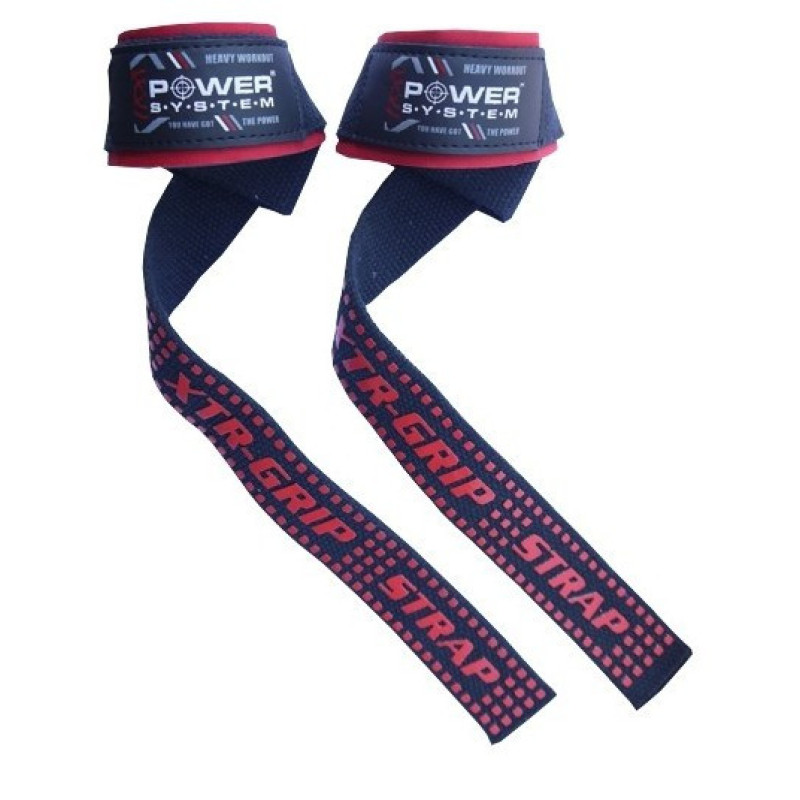 Лямки для тяги Power System PS-3430 XTR-Grip Straps Black/Red