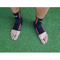 Бандажі на гомілкостоп Power System PS-6022 Ankle Support Evo Black/Orange (2шт.) M Бандажі на гомілкостоп Power System PS-6022 Ankle Support Evo Black/Orange (2шт.) M