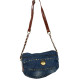 Уценка! Цилиндрическая женская сумка Fashion jeans bag синяя