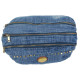 Уценка! Цилиндрическая женская сумка Fashion jeans bag синяя