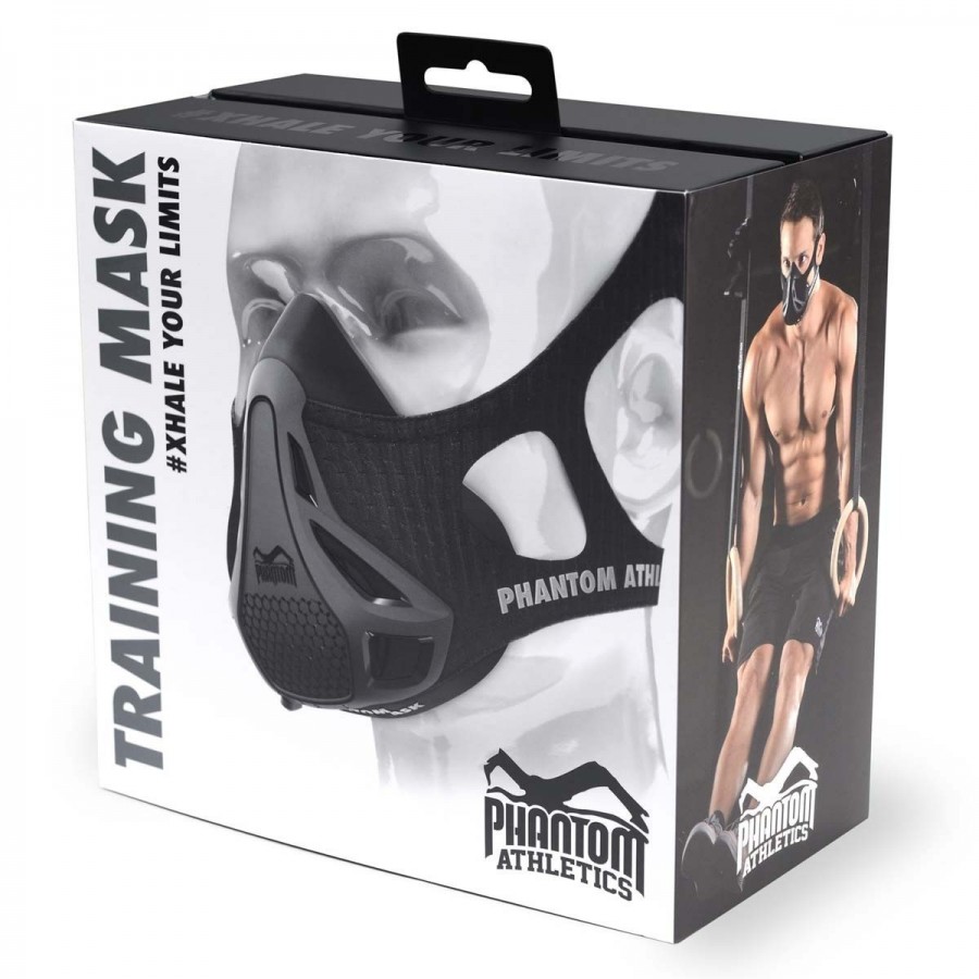 Маска для тренування дихання Phantom Training Mask Camo, розмір M, медичний силікон, нейлоновий чохол, 4 рівні опору