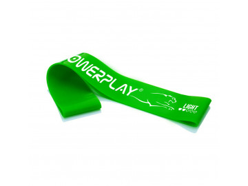 Резинка для фітнесу (стрічка-еспандер) PowerPlay 4113 Mini Power Band 0.6мм. Зелена (опір 1-5 кг)