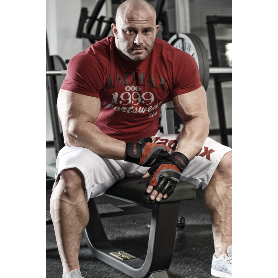 Рукавички для фітнесу MadMax MFG-568 Extreme 2nd edition Black/Red L