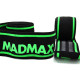 Бинты на колени MadMax MFA-299 Knee Wraps Black/Green, Технология Non slide&slip, Длина 2 м, Ширина 8 см, Хлопок PU, Спандекс, Черно-зеленый