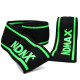 Бинты на колени MadMax MFA-299 Knee Wraps Black/Green, Технология Non slide&slip, Длина 2 м, Ширина 8 см, Хлопок PU, Спандекс, Черно-зеленый