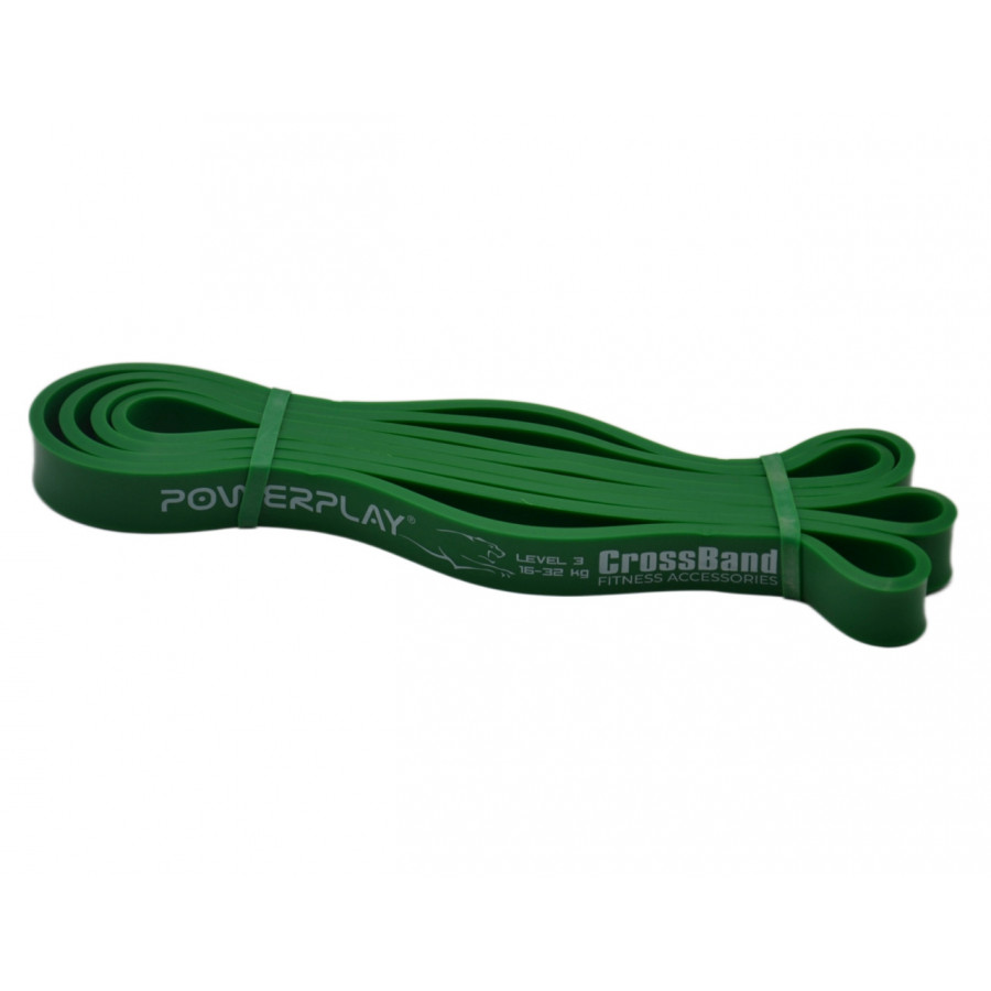 Еспандер-петля (гумка для фітнесу і кроссфіту) PowerPlay 4115 Power Band Зелена (16-32kg)