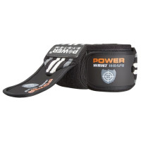 Кистевые бинты Power System PS-3500 Wrist Wraps, 45 см, хлопок, серо-черные