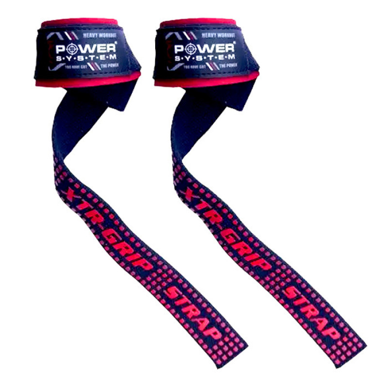 Лямки для тяги Power System PS-3430 XTR-Grip Straps Black/Red