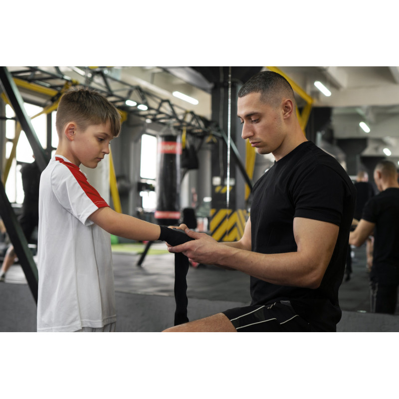 Бинти для боксу Power System PS-3404 Black (2 шт.), Довжина 4 м, Бавовна, Нейлон, Чорний