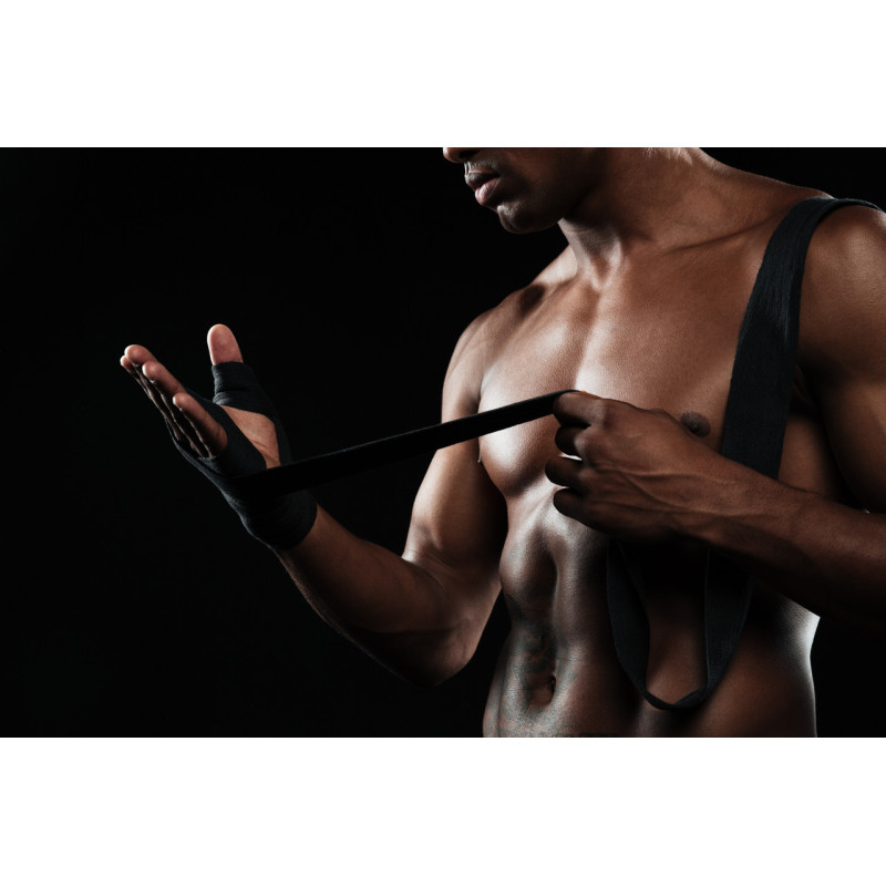 Бинти для боксу Power System PS-3404 Black (2 шт.), Довжина 4 м, Бавовна, Нейлон, Чорний