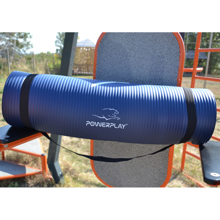 Килимок для йоги та фітнесу PowerPlay 4151 NBR Performance Mat Синій (183x61x1.2)