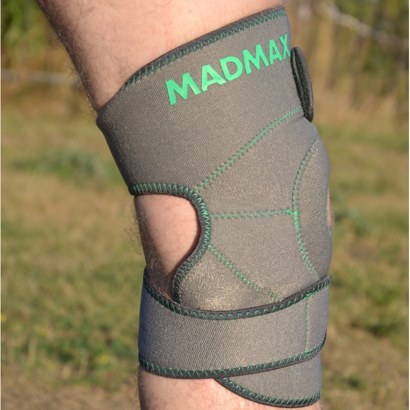 Наколінник MadMax MFA-295 Zahoprene Universal Knee Support Dark Grey/Green (1шт.)