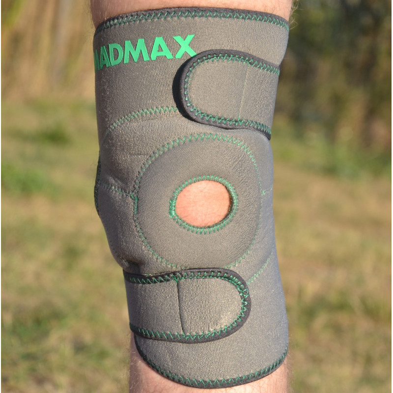 Наколінник MadMax MFA-295 Zahoprene Universal Knee Support Dark Grey/Green (1шт.)