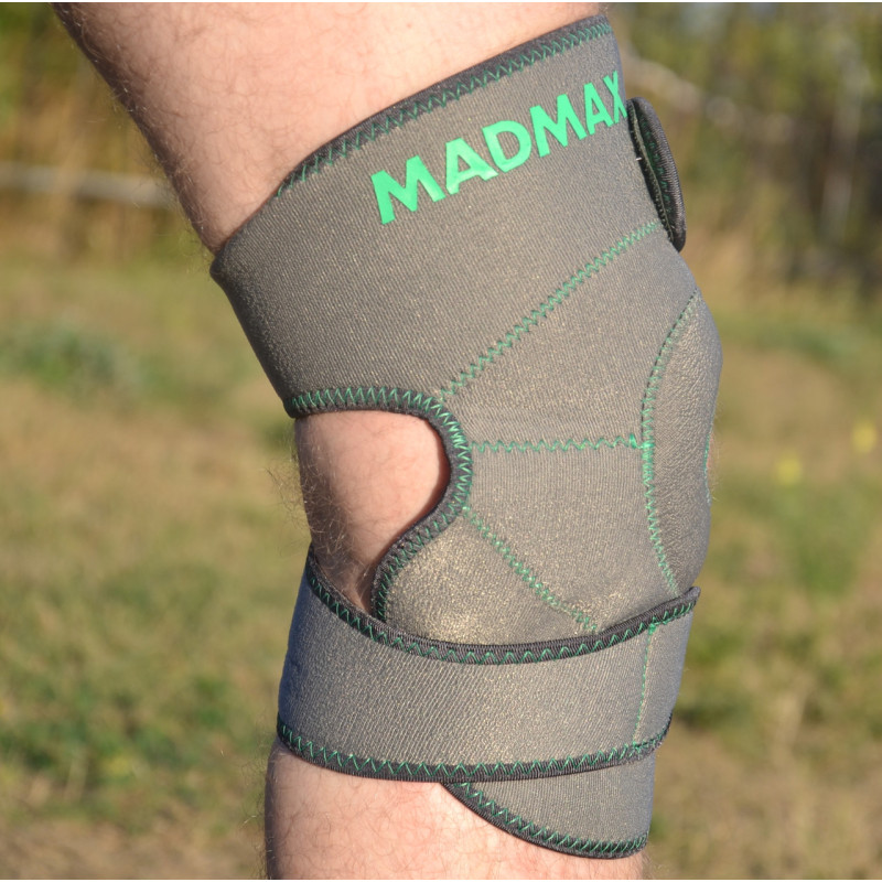 Наколінник MadMax MFA-295 Zahoprene Universal Knee Support Dark Grey/Green (1шт.)