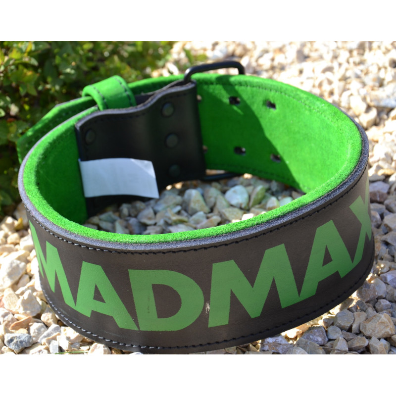 Пояс для тяжелой атлетики MadMax MFB-302 Quick Release Belt Black/Green, Размер L (82-100 см), Натуральная кожа, Черно-зеленый