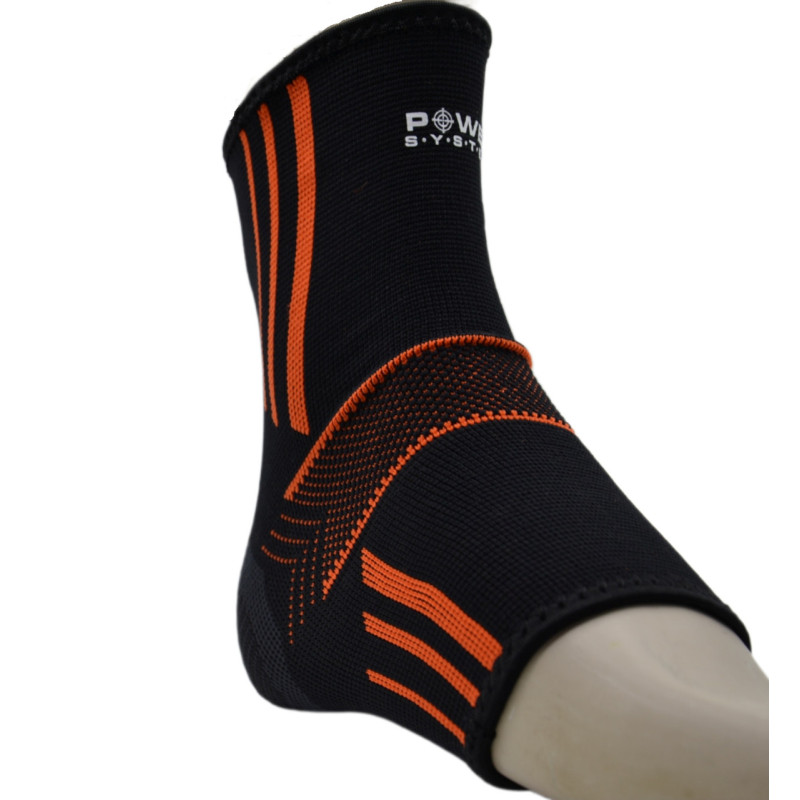 Бандажі на гомілкостоп Power System PS-6022 Ankle Support Evo Black/Orange (2шт.) M