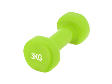 Гантель вінілова PowerPlay 4125 Achilles 3 кг. Зелена (1шт.)