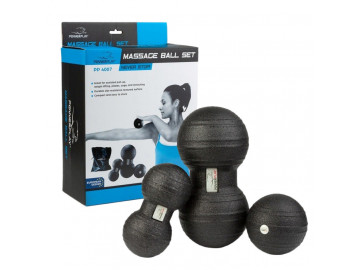 Набір масажних м'ячиків PowerPlay 4007 EPP Massage Ball Чорні (3 шт.)