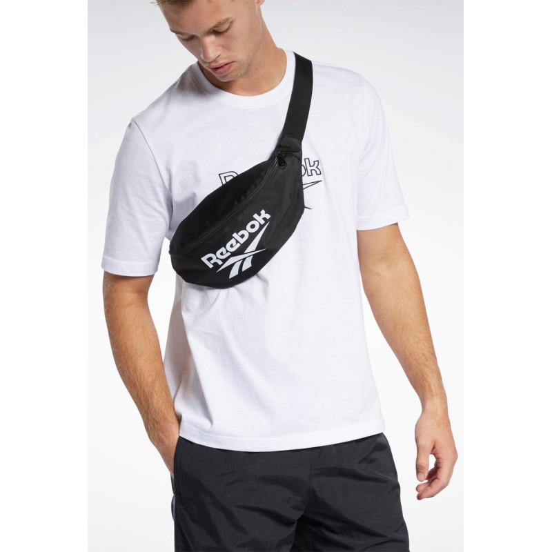 Сумка на пояс Reebok — компактная сумка-банан черного цвета для города и путешествий