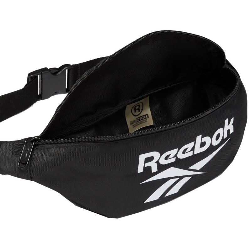 Сумка на пояс Reebok — компактная сумка-банан черного цвета для города и путешествий